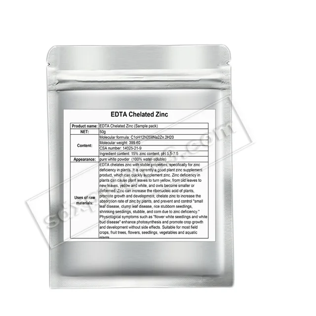 Edta Zn 98% Tisztaságú Kelát Cink Kiváló Minőségű Növényi Lombozatú Műtrágya Dinátrium Só Virágüzem Magjaihoz - Image 4