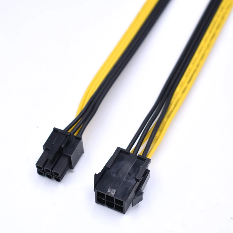 100 шт./лот 20 см/60 см PC Компьютерная шина PCI E 6pin женский мужской 18AWG Удлинитель