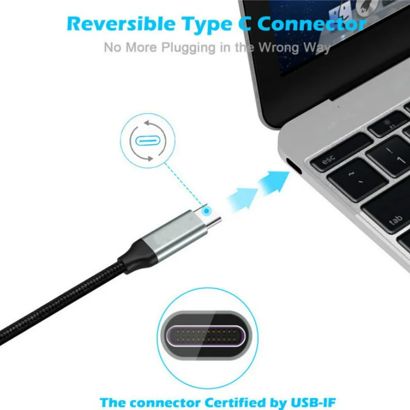 Bozhu USB 3,1 type C к USB C кабель для samsung S9 S8 Note 9 8 PD 60W быстрая зарядка 4,0 USB-C кабель для быстрой зарядки для MacBook Pro