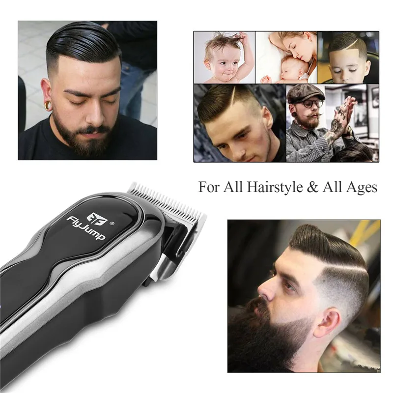 Barber LCD Hair Trimmer Rechargeable Waterproof Men's Hair Clipper Machine Cordless Household Cutter with Combs Gift Box