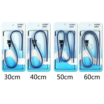 

30cm 40cm 50cm 60cm Office Drawing Tool Flexible Curve Ruler Flectional Manual Drafting Measuring School Maths Tailors Soft DIY