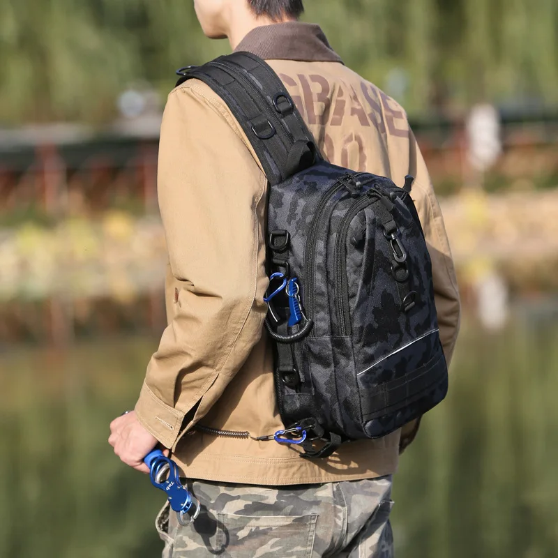 

Lure Bag Outdoor Multi-functional Backpack Backpack Large Capacity Chest Pack Shoulder Wallet Fishing Gear Back Pole Bag