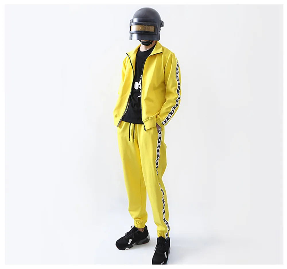  PUBG Game Playerunknown's Battlegrounds Cosplay Costume Small yellow chicken eat yellow clothes gro