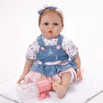

55cm Full Body Silicone Rebirth Babe Fashion Simulation Very Soft Touch Reborn Doll Newborn Doll