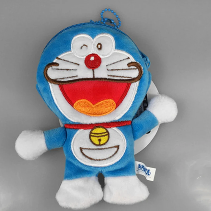 14 см Kawaii Doraemon плюшевый игрушечный кошелек аниме робот кошка хлопок набивная сумка с животными рождественский подарок, подарок на день рождения для детей - Цвет: Doraemon 3
