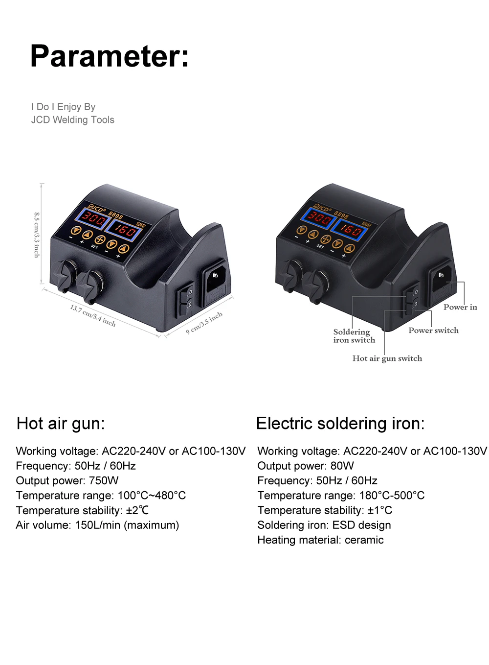 BGA Rework Station LCD Digital Display Welding Rework Station for Cell-phone BGA SMD PCB IC Repair Desoldering station arc welders