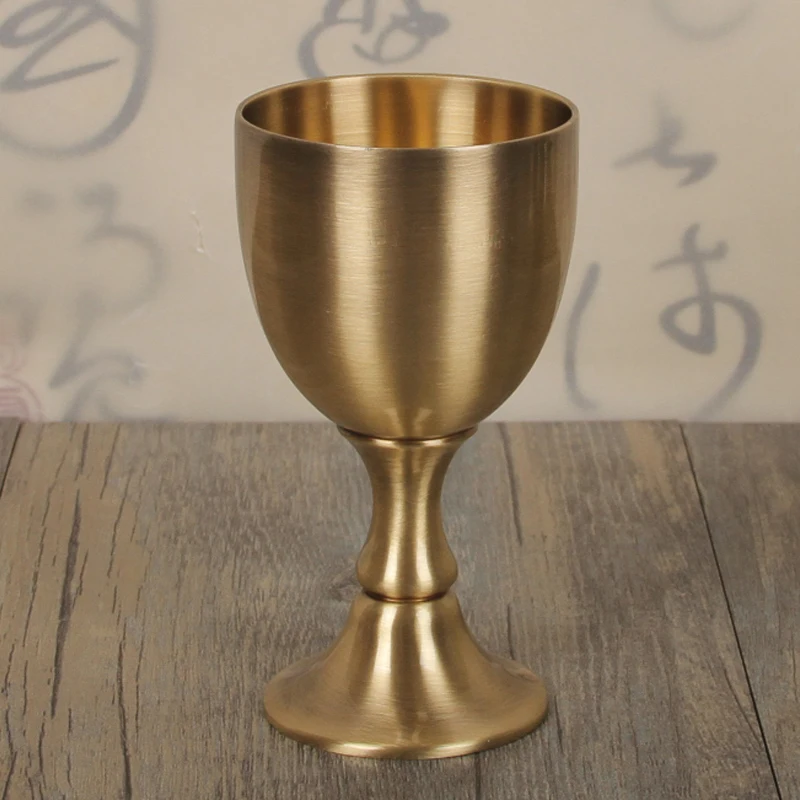 Classical wine glass wine glass copper goblet creative red wine glass big glass bronze spirit glass European wine glass