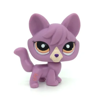 

New pet shop toys standing Felina Meow short hair cat with white heart green eyes real anime figure toys for children