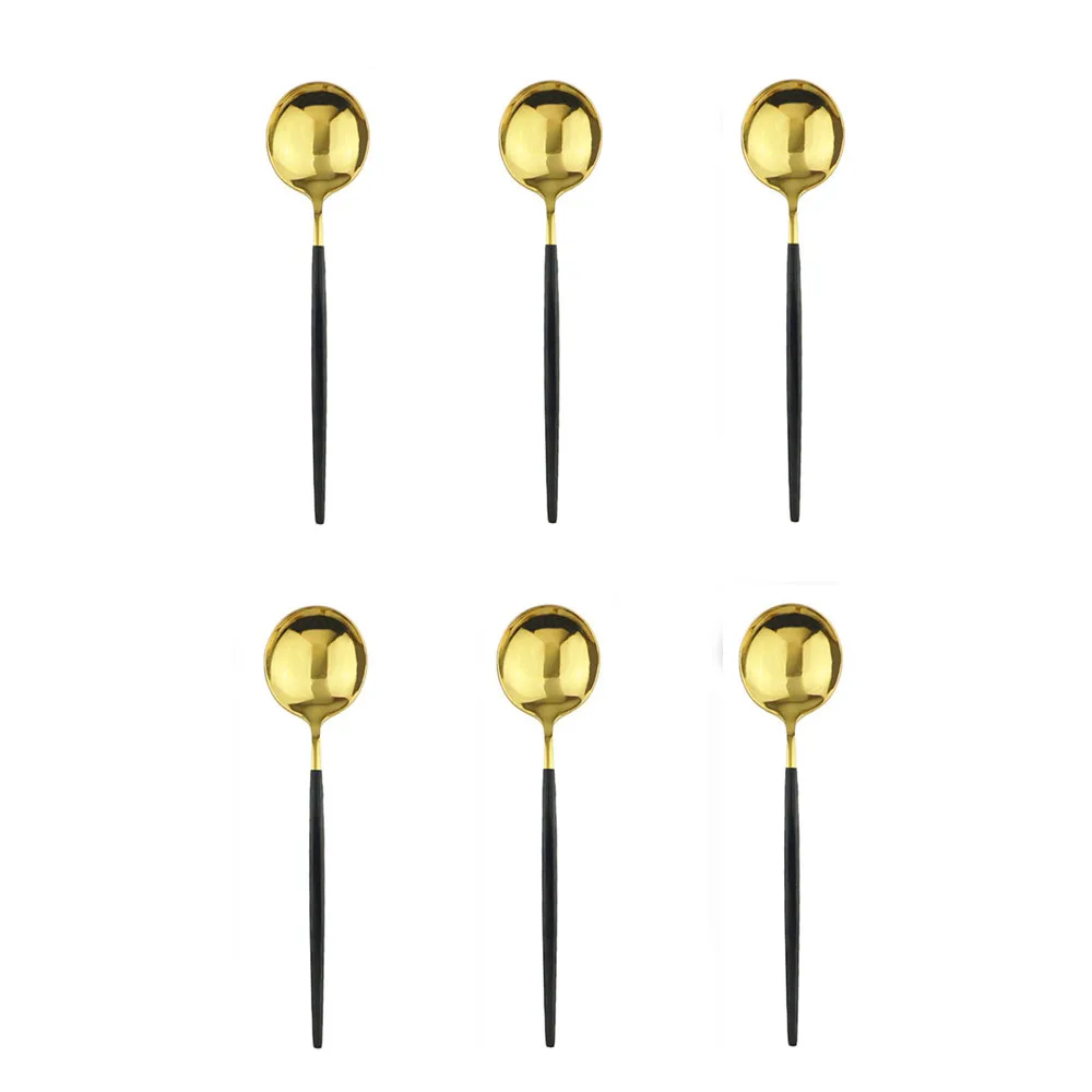 6Pcs Black Gold