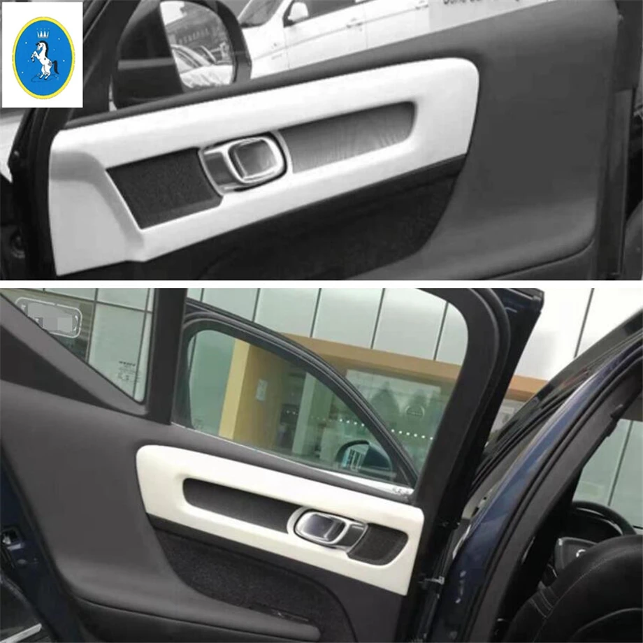 

Yimaautotrims Auto Accessory Inner Door Pull Doorknob Handle Bowl Protector Frame Cover Trim Fit For VOLVO XC40 2018 2019 2020