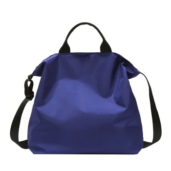 

supermarket bag Nylon Handbag Unisex Reusable Shopping Bag foldable Color Black Blue shopper Bag grocery Tote bags
