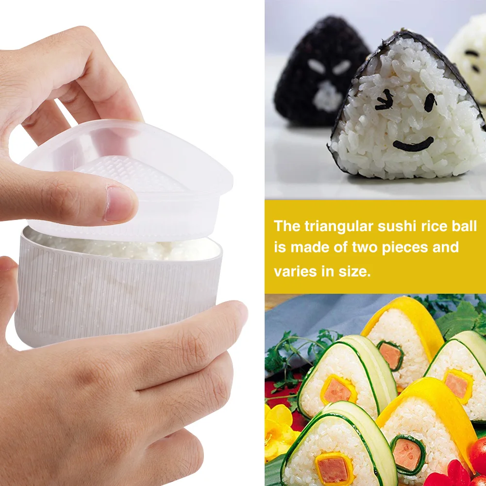 Triangle Sushi Mold Food Grade Plastic Non Toxic DIY Rice Ball Making Moulds 