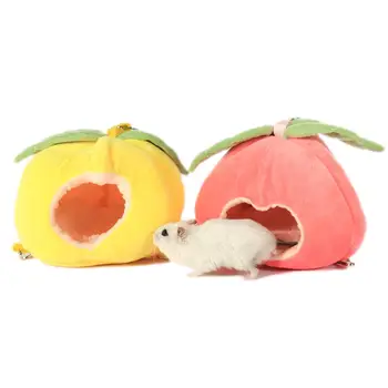 

Pet Bed Cotton House Small Animal Hanging Quilted Nest Fruit Cute Soft Hammock Winter Warm Pet Cage for Hamster Squirrels