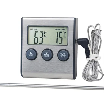 

Digital Oven Thermometer Kitchen Food Cooking Meat BBQ Probe Thermometer With Timer Water Milk Temperature Cooking Tools
