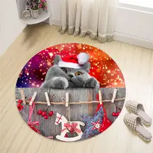 60 см Рождественский коврик для кухонной двери напольный коврик ванной фланелевый на пол рождественские коврики милый коврик alfombras de navidad 20N7