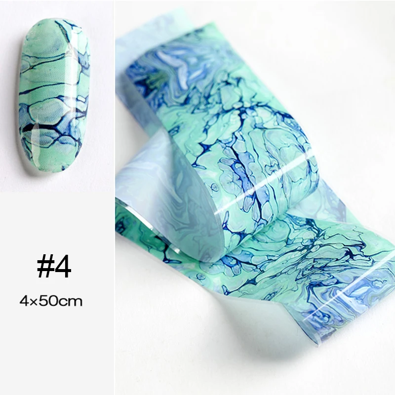 Pink Marble Nail Foils Stickers Holographic Nail Art Transfer Sticker Tips Nail Stripe Wraps Manicure Nail Art Decoration - Color: 28