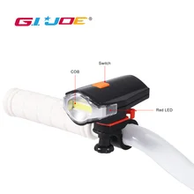 GIJOE cob набор фонариков для велосипеда led задний фонарь 4 режима водонепроницаемый пластиковый корпус разборный велосипед лампа использование AAA батарея походная лампа
