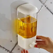 500ML Soap Dispenser Bathroom Wall Mount Shower Shampoo Lotion Container Holder System Non Perforated Hotel Toliet
