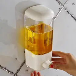 500ML Soap Dispenser Bathroom Wall Mount Shower Shampoo Lotion Container Holder System Non Perforated Hotel Toliet