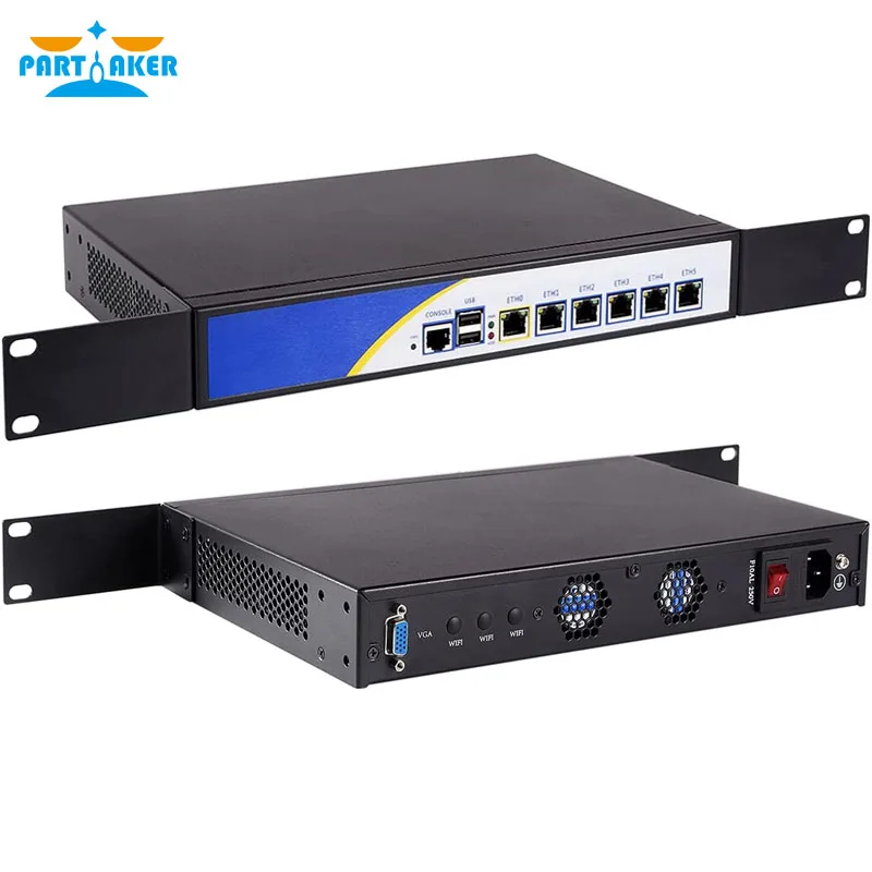 Partaker R3 Firewall Appliance Soft Router Intel Core i7 7500U with 6 Gigabit Ethernet i211 NIC pfSense VPN OPNsense Openwrt