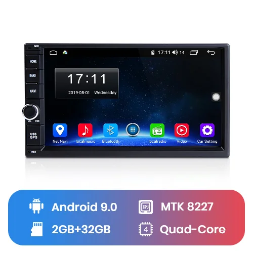 Junsun Android 9,0 2G+ 32G DSP 2 din Автомобильный мультимедийный плеер радио плеер для Nissan hyundai Kia VW TOYOTA gps Навигация стерео - Цвет: 2GB - 32GB