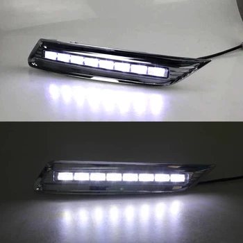 

CSCSNL 1 Pair DRL Daytime Running Lights For Honda Crosstour 2011 2012 2013 fog lamp cover headlight 12V Daylight car-styling