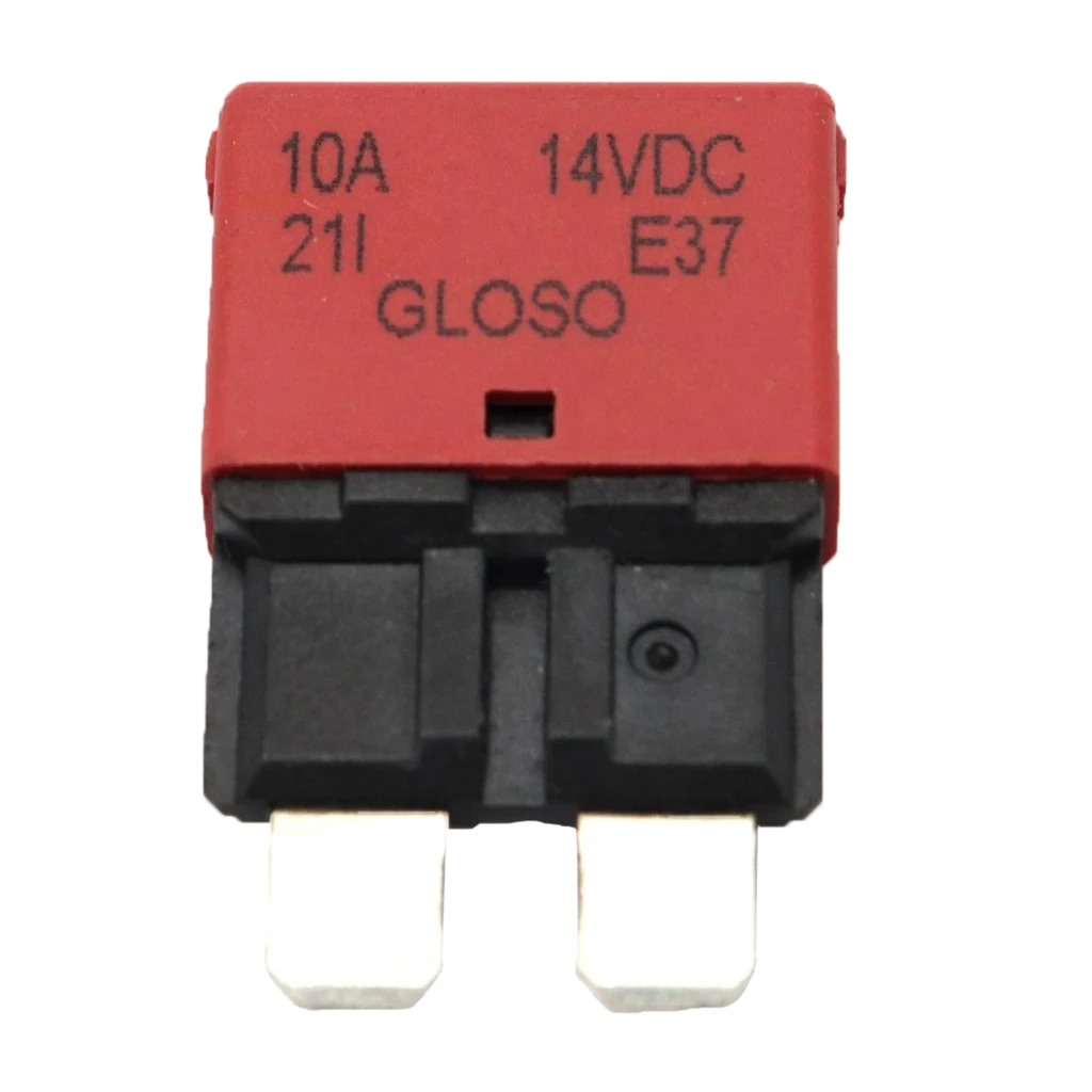 10A Blade Fuse Circuit Breaker 12V 24V Automatic Reset Marine Low Profile Quick