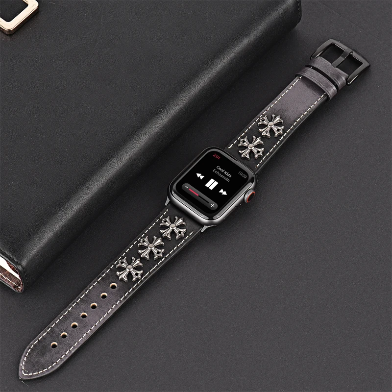 Кожаный ремешок для Apple watch band 5 4 44 мм 40 мм iwatch correa 42 мм 38 мм 3 2 Высококачественный Браслет для Apple watch аксессуары
