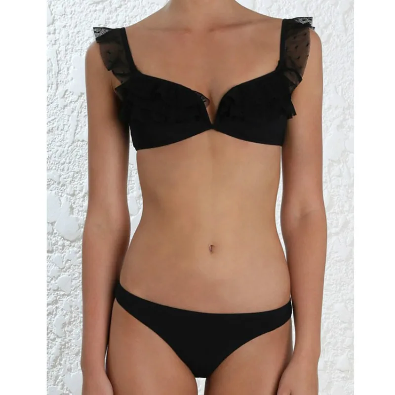 2020 Print Sexy Bikini Swimwear Women High Waist Bikini Set Push Up Biquini Two Pieces Bathing Suit Mesh Brazilian Swimming Suit