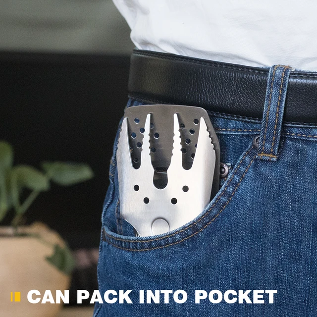 Roxon 6-In-1-Ben Bbq Multi Szerszám, Rozsdamentes Acél Barbrcue Grill Spatula, Villa, Barbecue Fogók, Palacknyitó, Multitool - Image 5