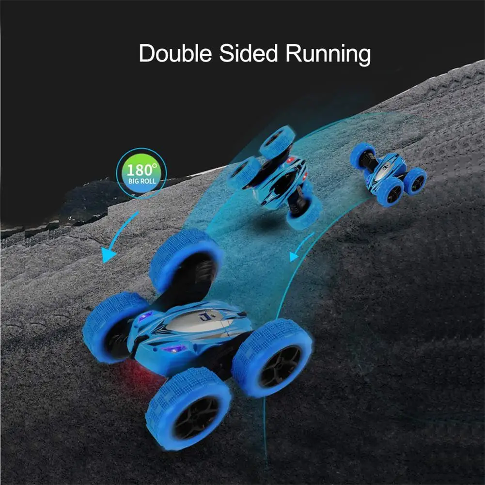 360 градусов вращающийся двухсторонний RC трюк автомобиль со светом 1:24 модельная игрушка для детей игрушечные машинки RC подарки для детей