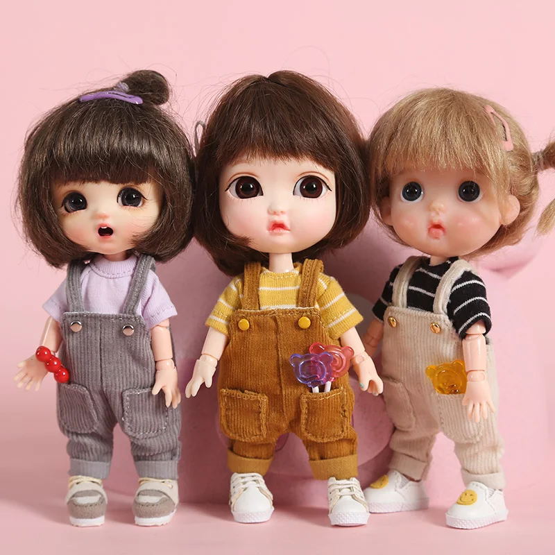 Новинка 7 цветов OB11 BJD Одежда для куклы комбинезон брюки/футболка ob11 obitsu11 Молли