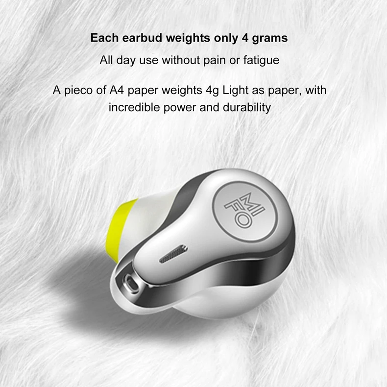 Mifo O3 Bluetooth 5.0 True Wireless Earbuds TWS In Ear Mini Bluetooth Earphones Sport Noise Reduction Stereo Sound Earphone