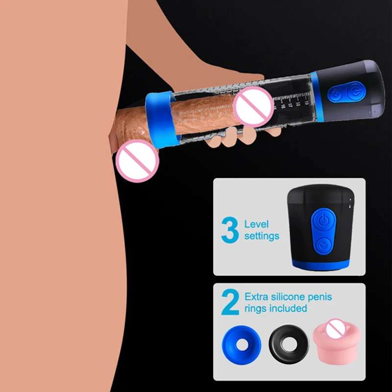 electric penis extender enlargement vacuum pump device for men male penile manual cock dick sex pump erection training assistor