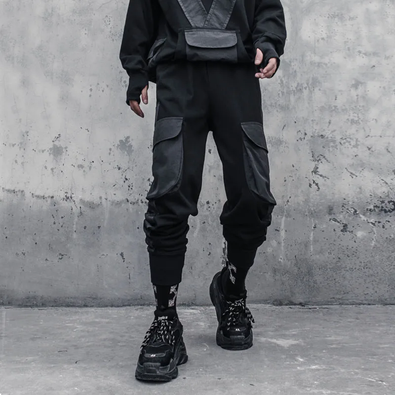 

Брюки мужские с большими карманами, Модные свободные штаны в стиле Харлан, для отдыха, для молодежи, большие размеры, весна-осень