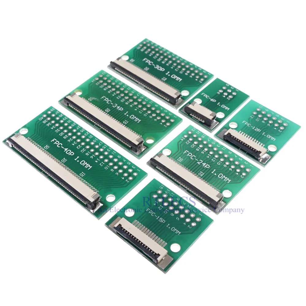 100 шт. FPC FFC 4 8 10 12 20 24 30 40 50 60 Pin адаптер 1 0 мм до 2 54 x Шаг сквозное отверстие DIP PCB