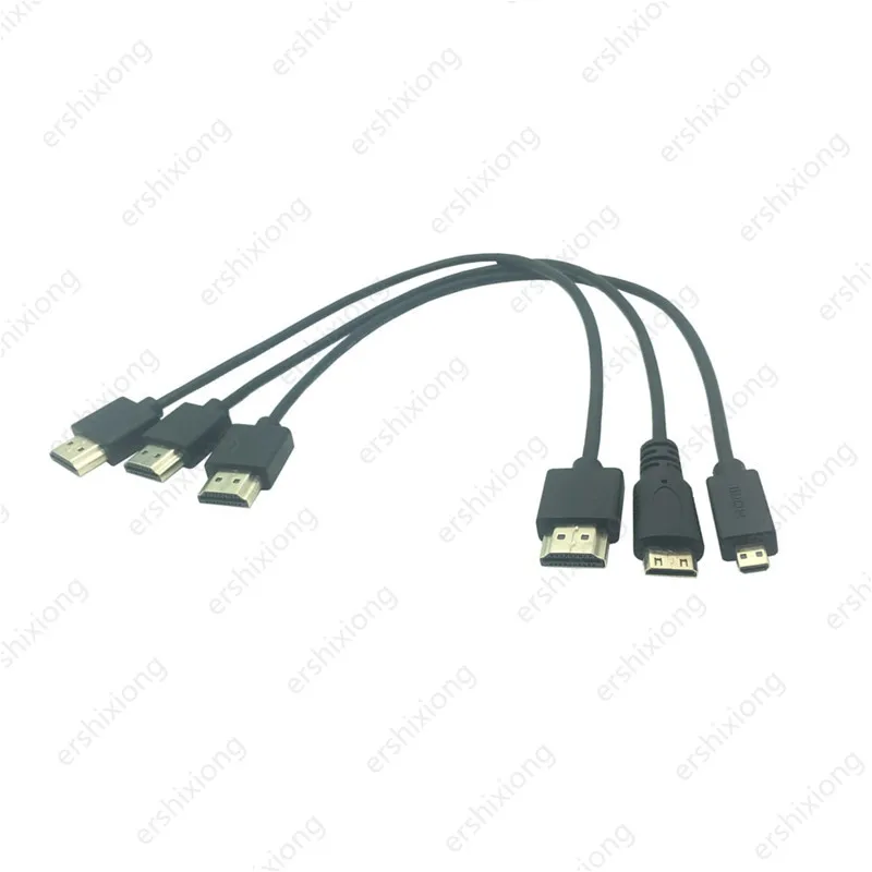 Сверхмягкий Кабель Micro HDMI тонкий кабель папа OD 3 0 мм и Mini male 2k * 4k hd @ 60 Гц 30 см 1