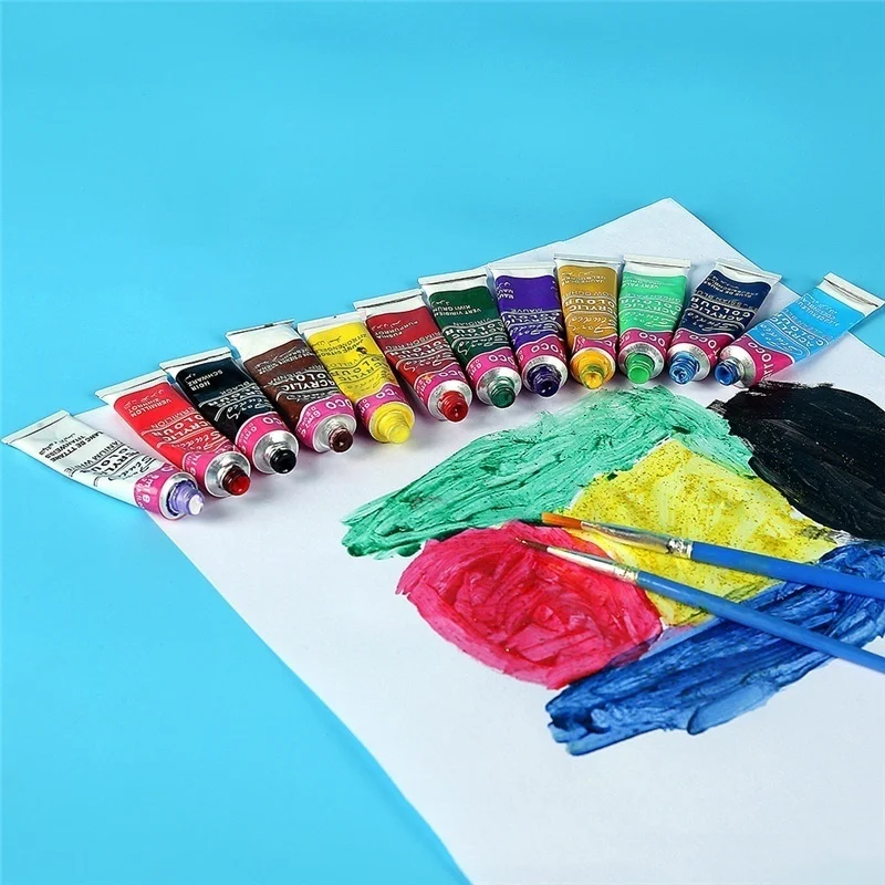 12 мл цветов s/SetAcrylic Paint Color Set акриловая краска s пигмент для художников