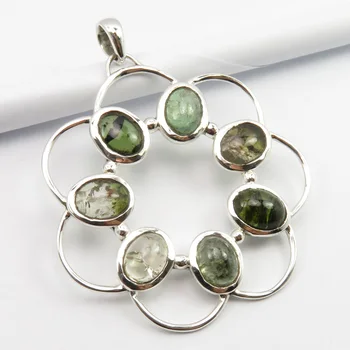 

Solid Natural Tourmaline Pendant 1.8" 7.2 Grams