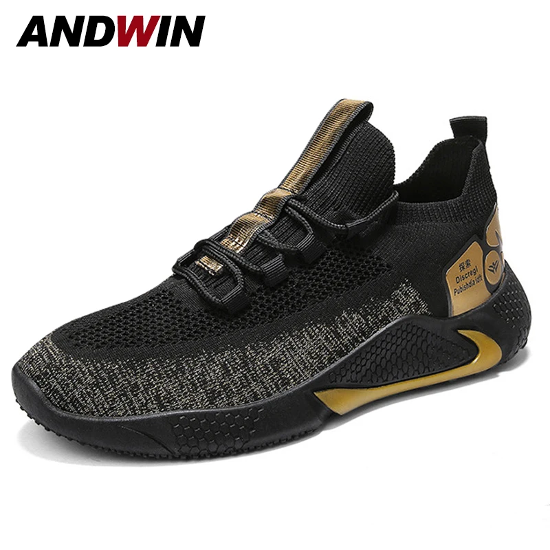

New Mesh Men Sneakers Casual Lace-up Sneakers Breathable No-slip For Male Tennis Flying Weaving Tourist Leisure Sports Shoes