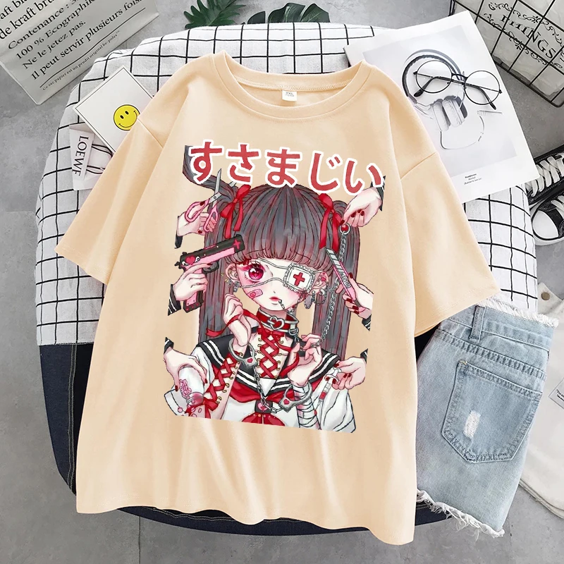 Summer-Goth-Female-Tee-Aesthetic-Loose-Women-T-shirt-Punk-Dark-Grunge-Streetwear-Ladies-gothic-Top(10)