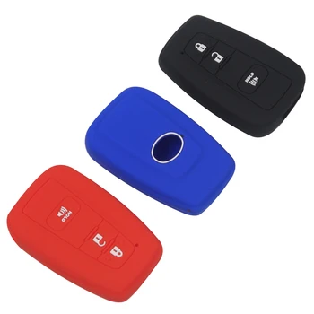 

jingyuqin 10pcs 2/3 Buttons Silicone Remote Car Key Cover Fiat For Toyota CHR C-HR 2016 2017 Prius Key Case Holder Protector