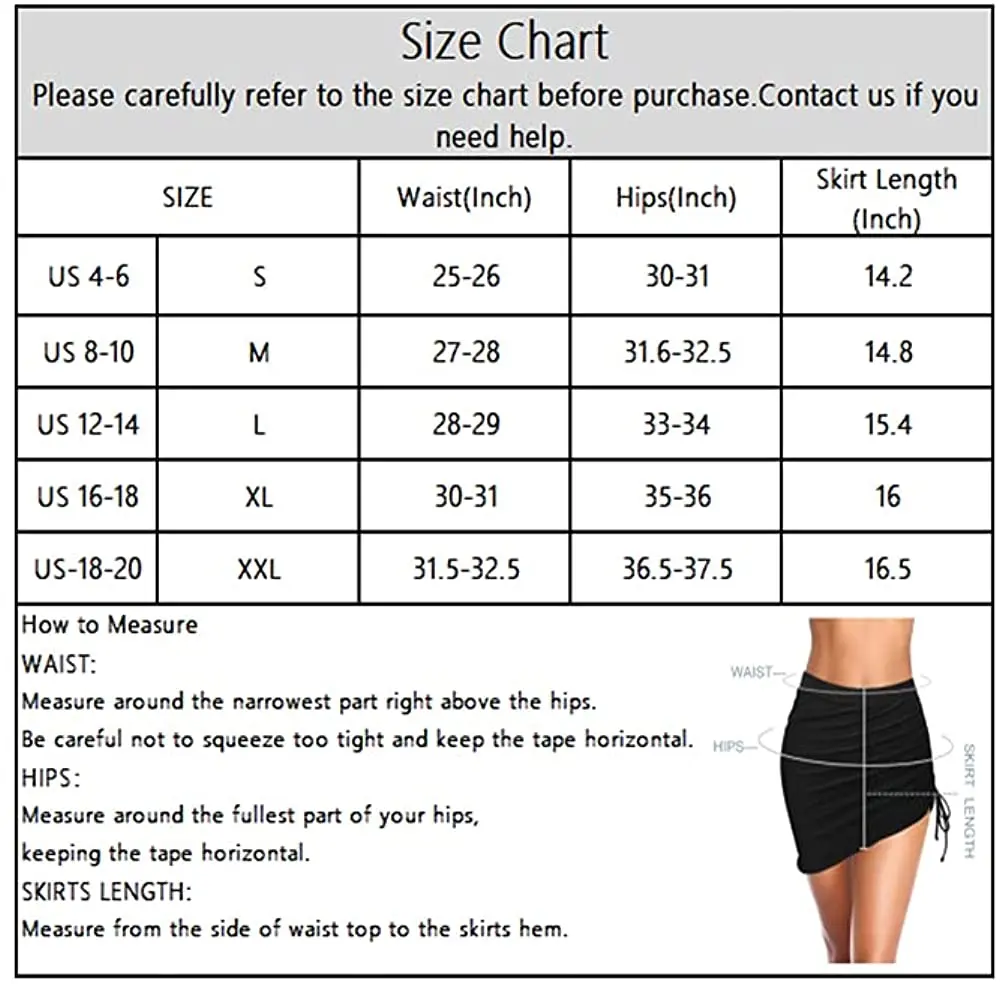 SHEKINI Women's Hipster Swim Skirt Side Pull Tie Swimsuit Bottom High Waist Tankini Skirt 2021 Bikini Dress Summer Beachwear