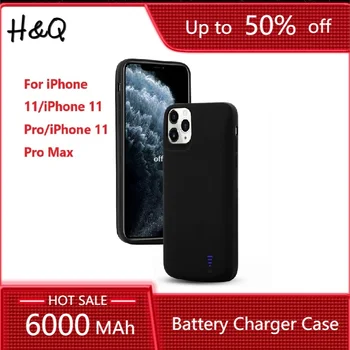 

5000/6000mAh Battery Charger Case For iPhone 11/iPhone 11 Pro/iPhone 11 Pro Max External Backup Charger Power Bank Battery Case