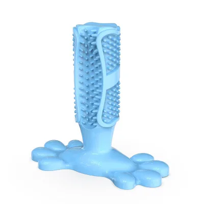 Sky Blue Зубная щетка для собак палочки игрушки-Жвачки малых и средних Породистая собака уход за зубами Чистка Зубная щётка для собак из натурального каучука Укус устойчивостью - Цвет: Sky Blue