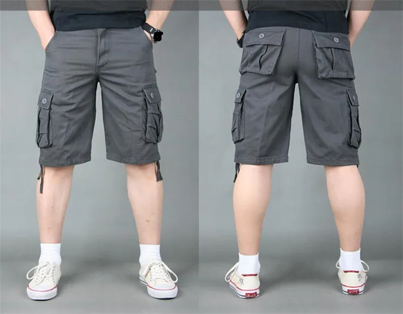 Summer Cargo Shorts Men Camouflage Camo Casual Cotton Multi-Pocket Baggy Bermuda Streetwear HipHop Military Tactical Work Shorts best men's casual shorts