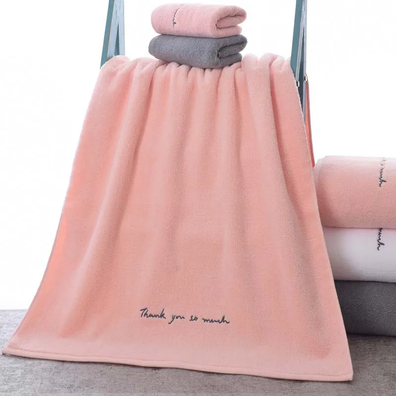 High Quality Egyptian Cotton Towels Adults Sweet Letters soft Embroidered Bath Face Towel Bathroom Shower Gift for Lovers Towel 3