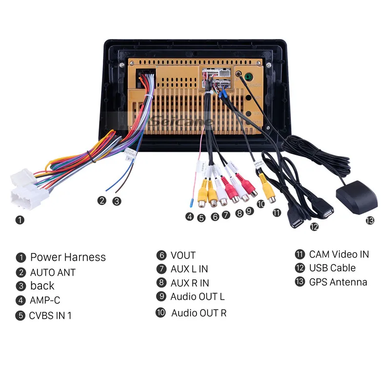 Seicane Android 10.0 2DIN Car Head Unit Radio Audio GPS Multimedia Player For 2002-2014 Mitsubishi Pajero Gen2 support Carplay