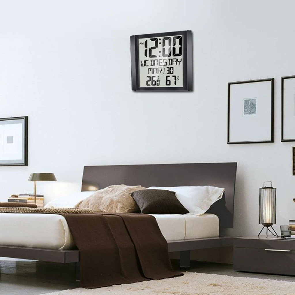 Digital Clock Family Temp Humidity Gauge Calendar Reminders Max/Min Records