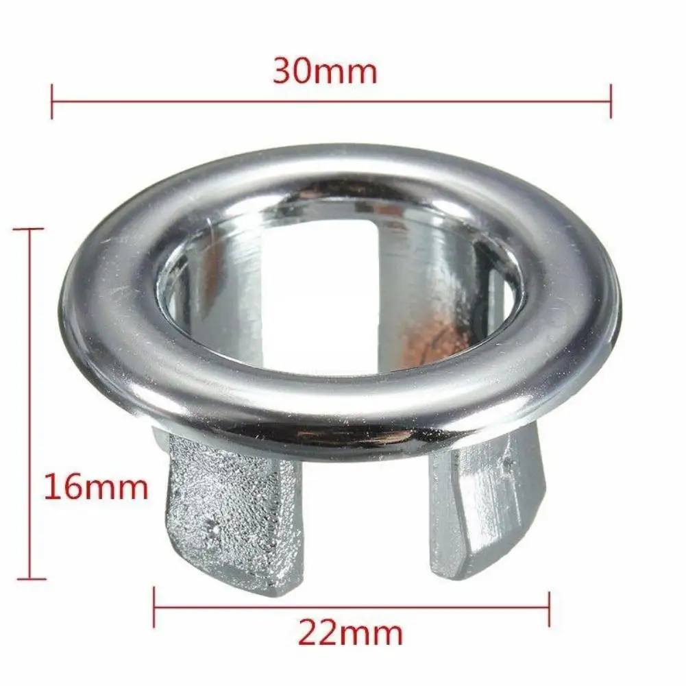 

Ceramic Basin Sink Round Overflow Cover Ring Insert Replacement Tidy Chrome Trim Bathroom Accessories